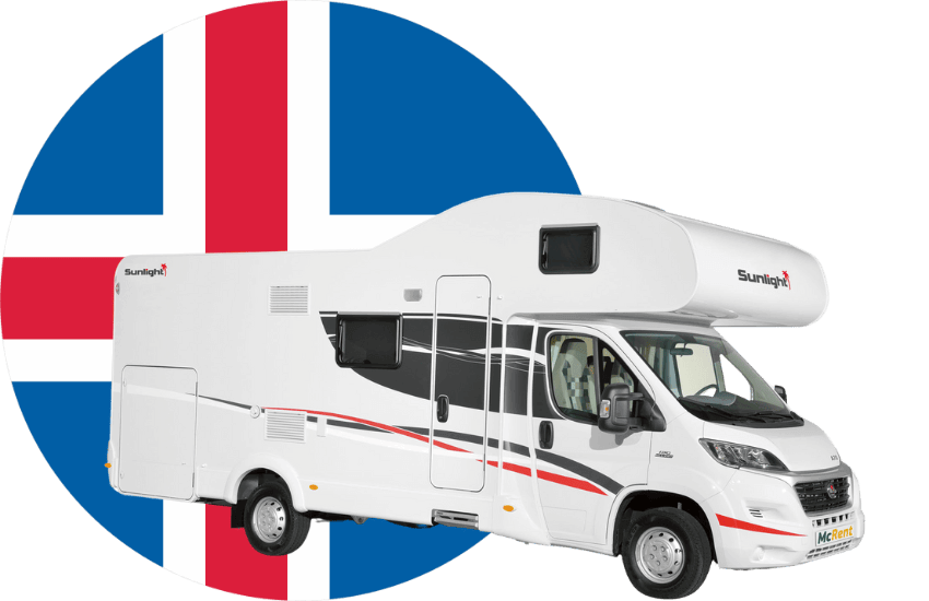 Island autocamper flag