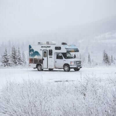 Autocamper i USA om vinteren